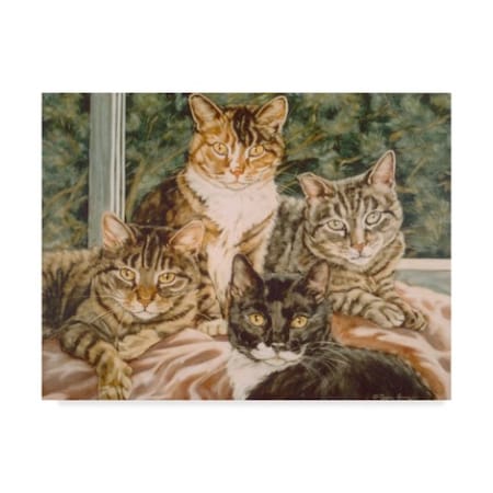 Jan Benz 'The Gang Kitties' Canvas Art,18x24